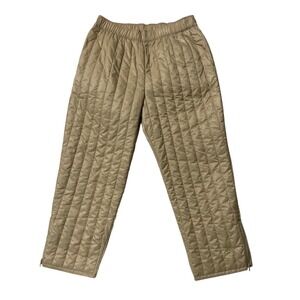 Nike Tech Pack Therma-FIT Quilted Pants Womens XL Tan DQ6961-718 High Rise New